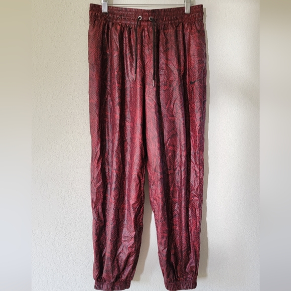 NIKE Python Print Jogger Pants In Burgundy M. - Picture 3 of 9